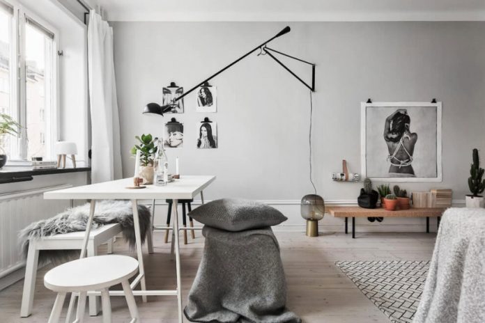 Fabulous Scandinavian Apartment With White Interior Design Style - RooHome