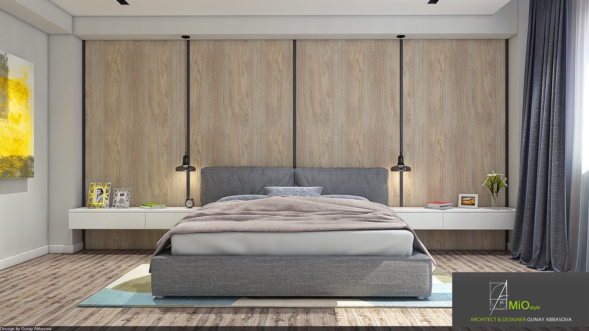 wood wall bedroom theme