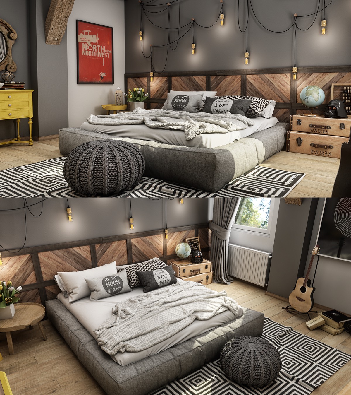 Industrial Bedroom Decorating Ideas