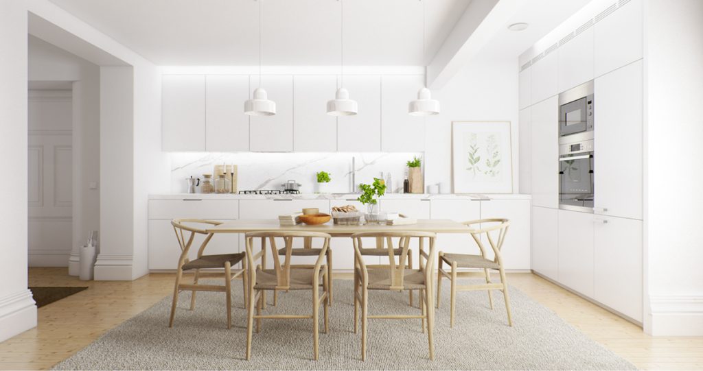 White Dining Room Design Ideas For Small Space - RooHome