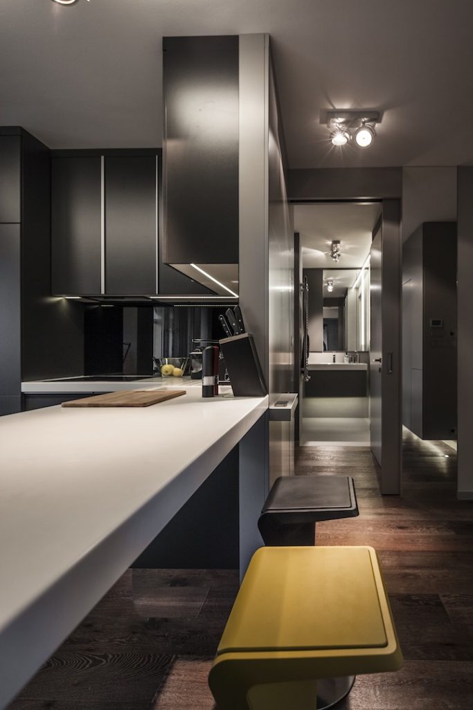 Picture of Industrial Apartment Design With Dark Interior Style - RooHome