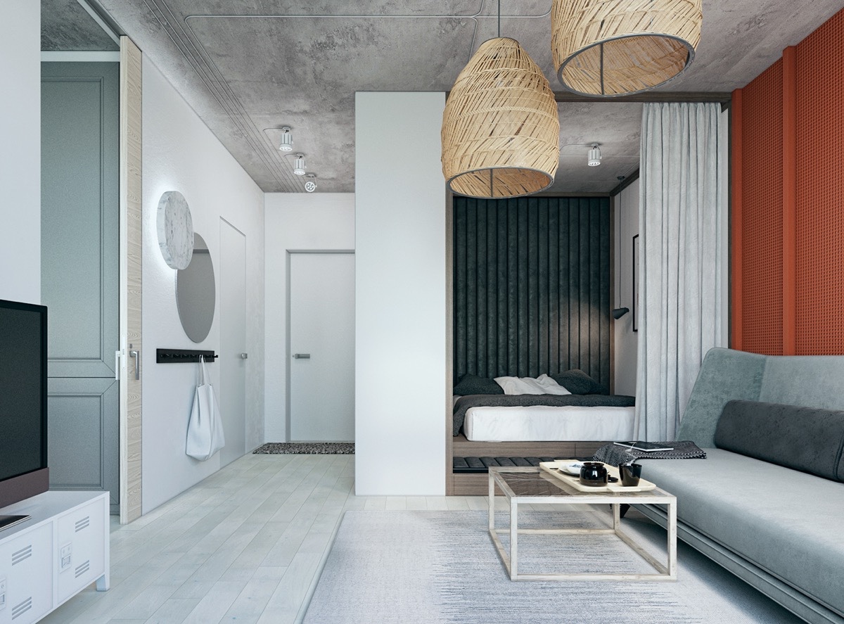 Small apartment design with Scandinavian style