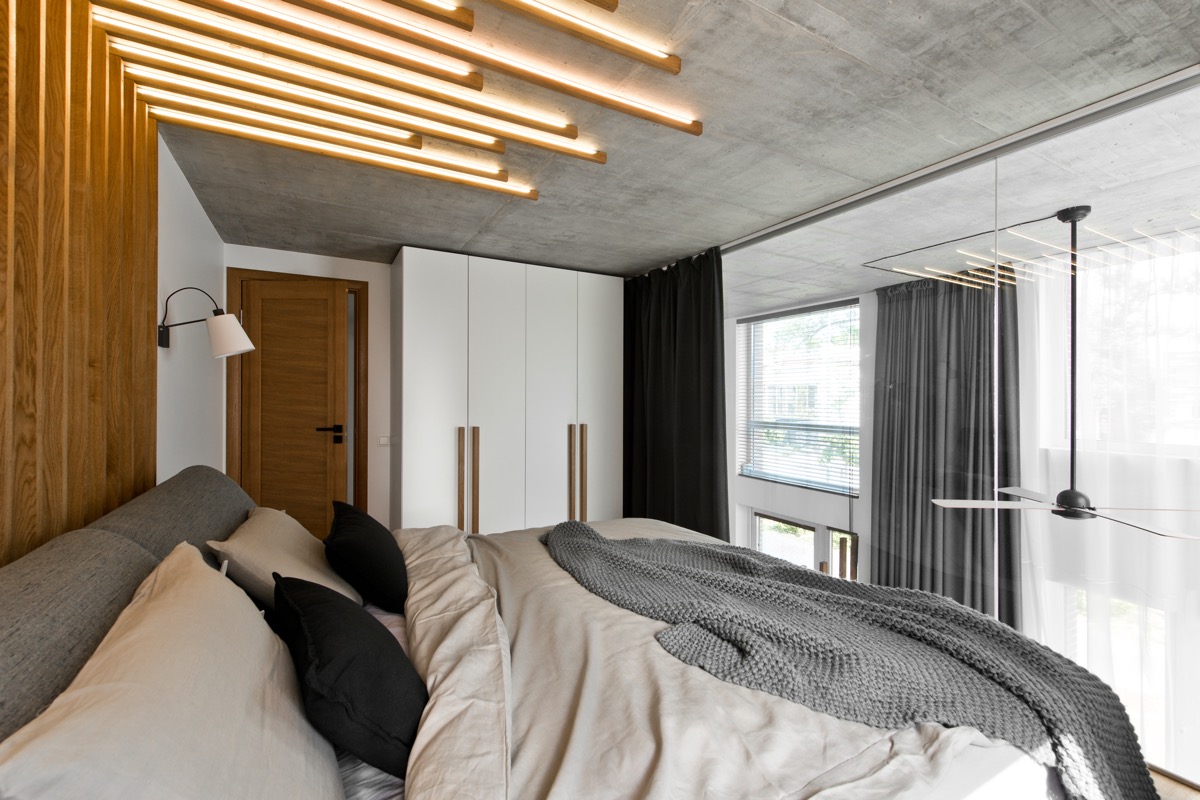 Scandinavian loft bedroom design
