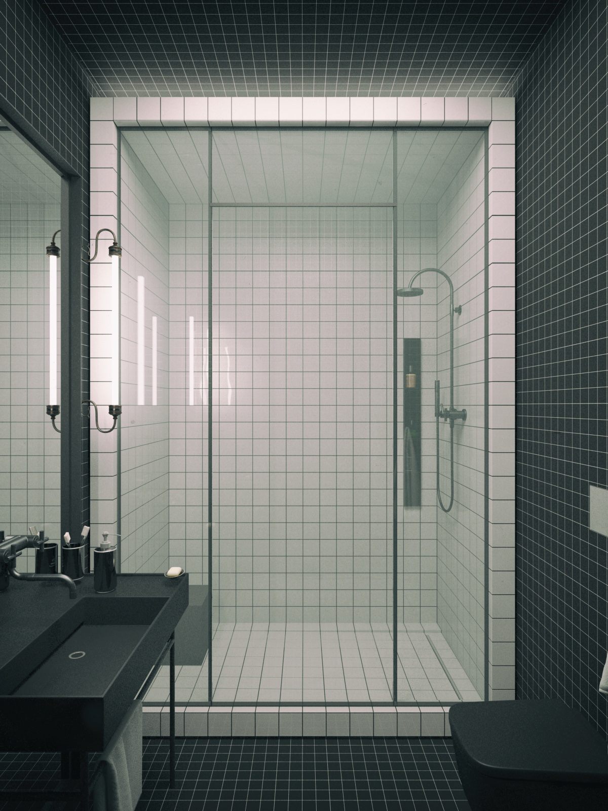 simple bathroom features