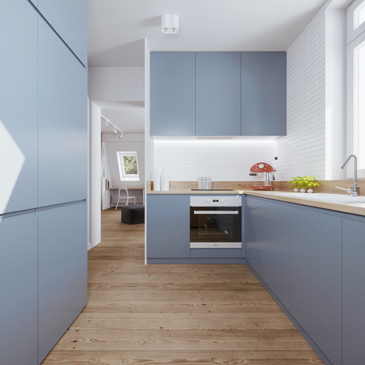 Blue kitchen design