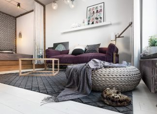 Small apartment design with Scandinavian style