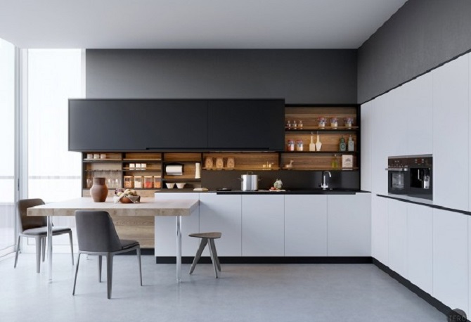 minimalist kitchen counter decor