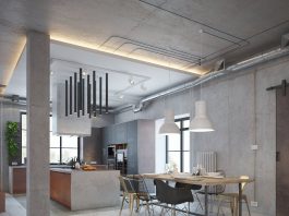 Industrial dining room design
