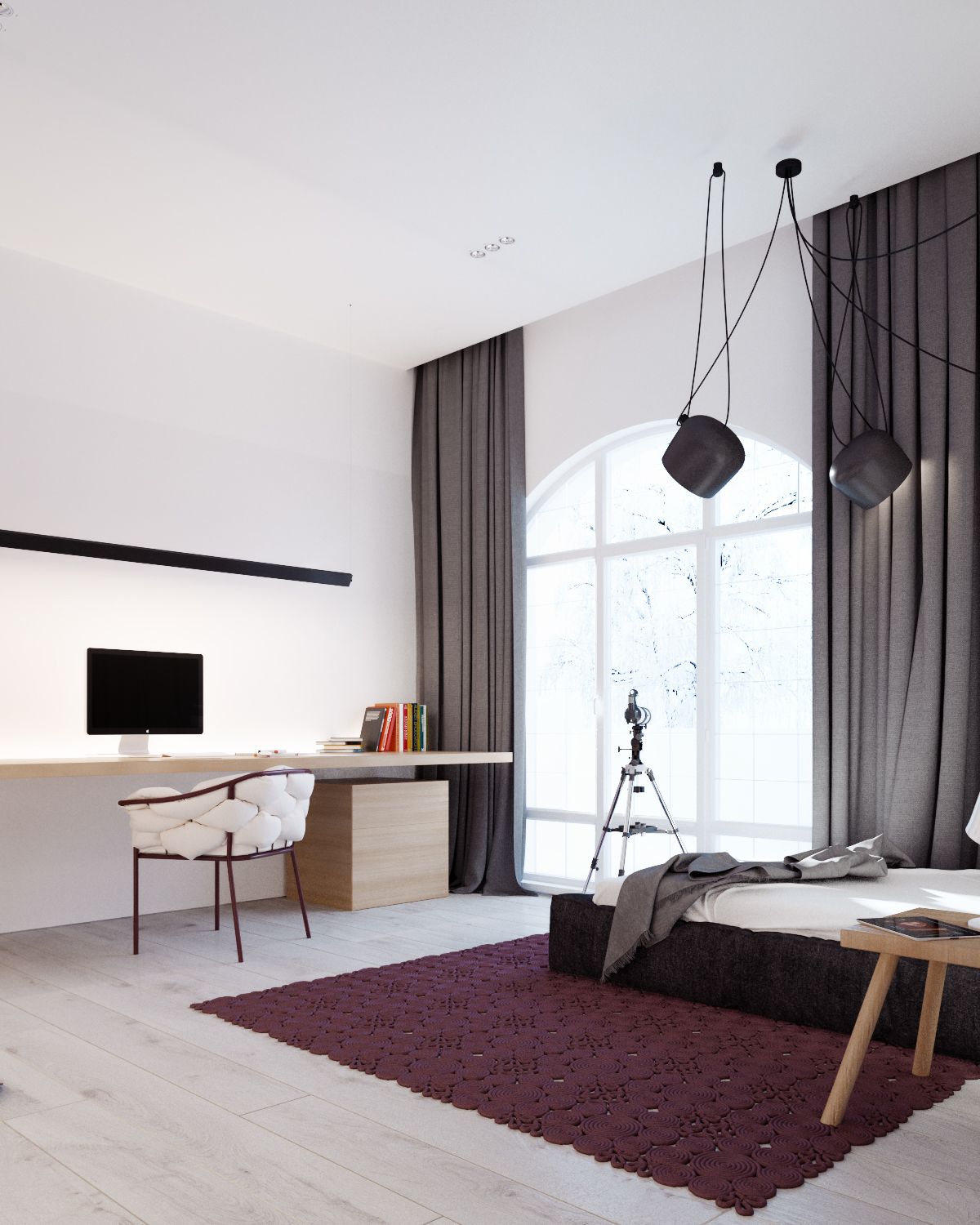 Modern stylish bedroom design for teen