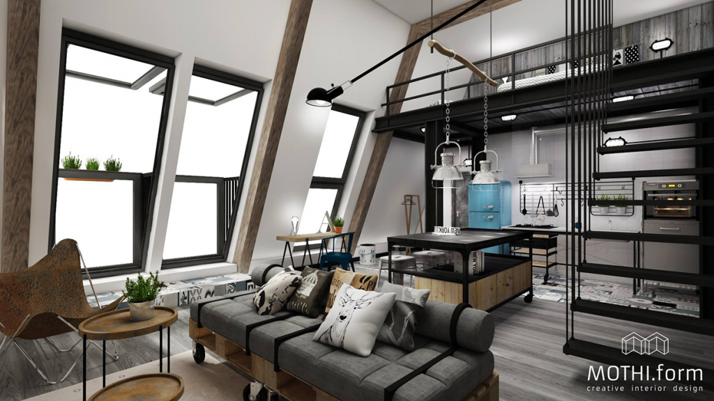 2 Industrial Apartment Interior Design That Will Inspiring You - RooHome