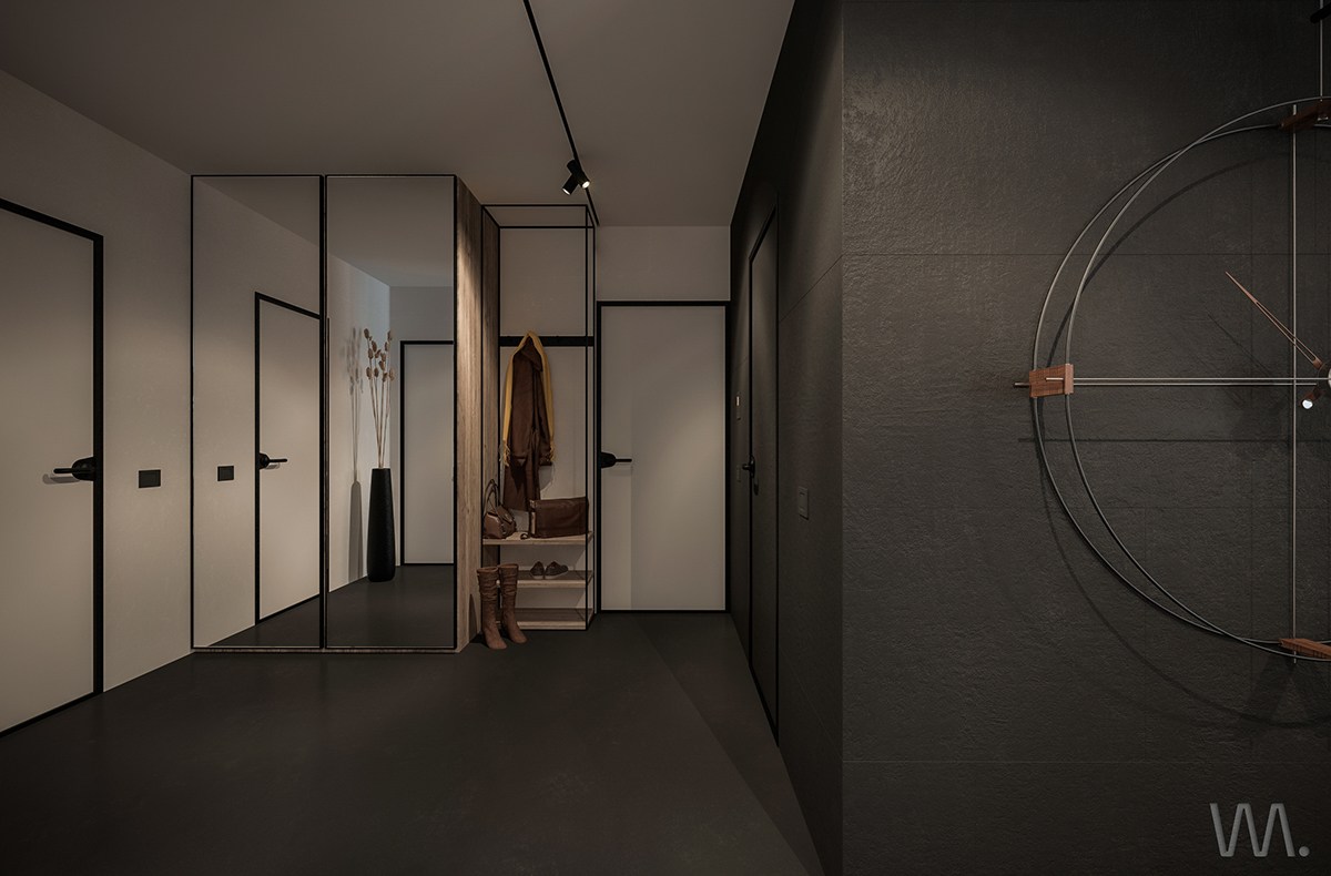 Black apartment design