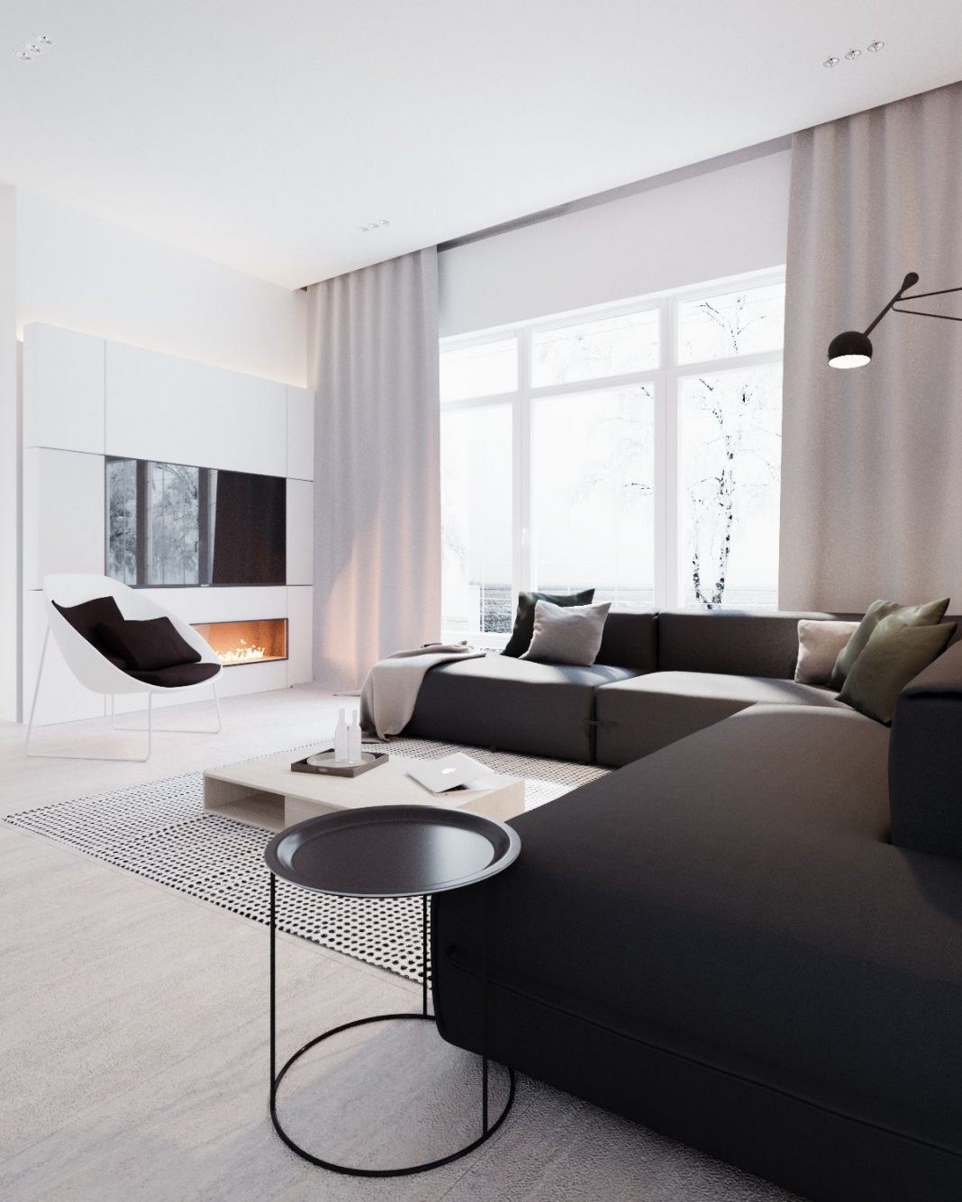 Image showcasing Modern Stylish Apartment Interior Design In A Simplicity - RooHome