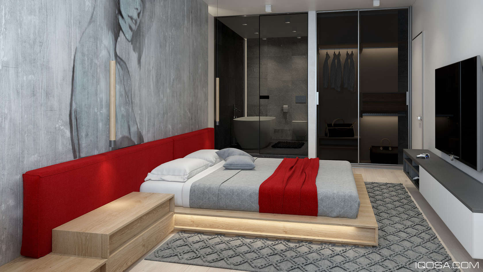 Red bedroom decorating ideas