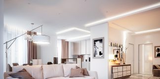 Neutral color living room design