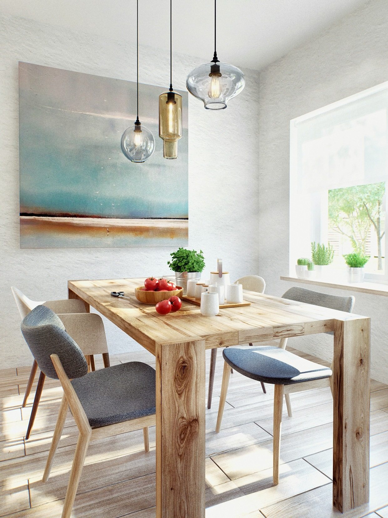 Applying Scandinavian Dining Room  Designs Completed With Perfect and Modern Furniture Decor 