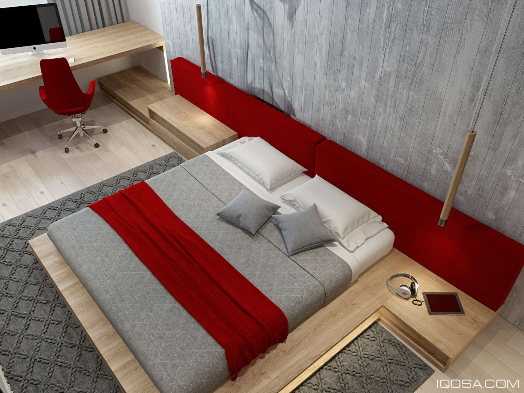 Red bedroom decorating ideas