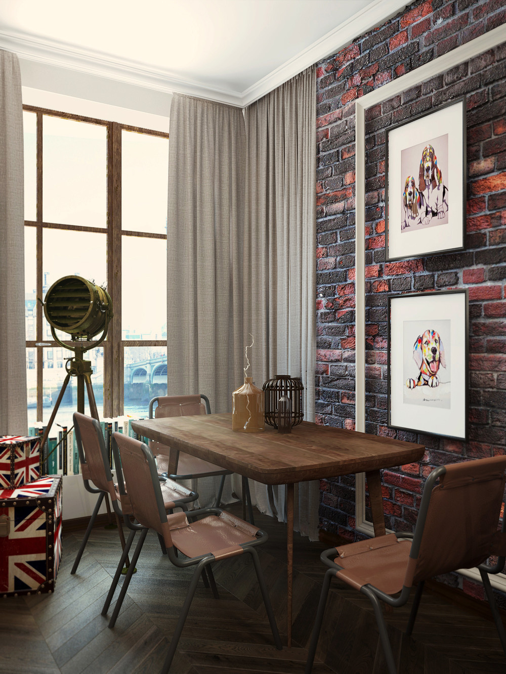 Industrial apartment interior design