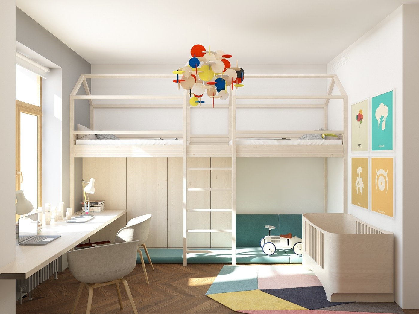 Traditional kids bedroom design