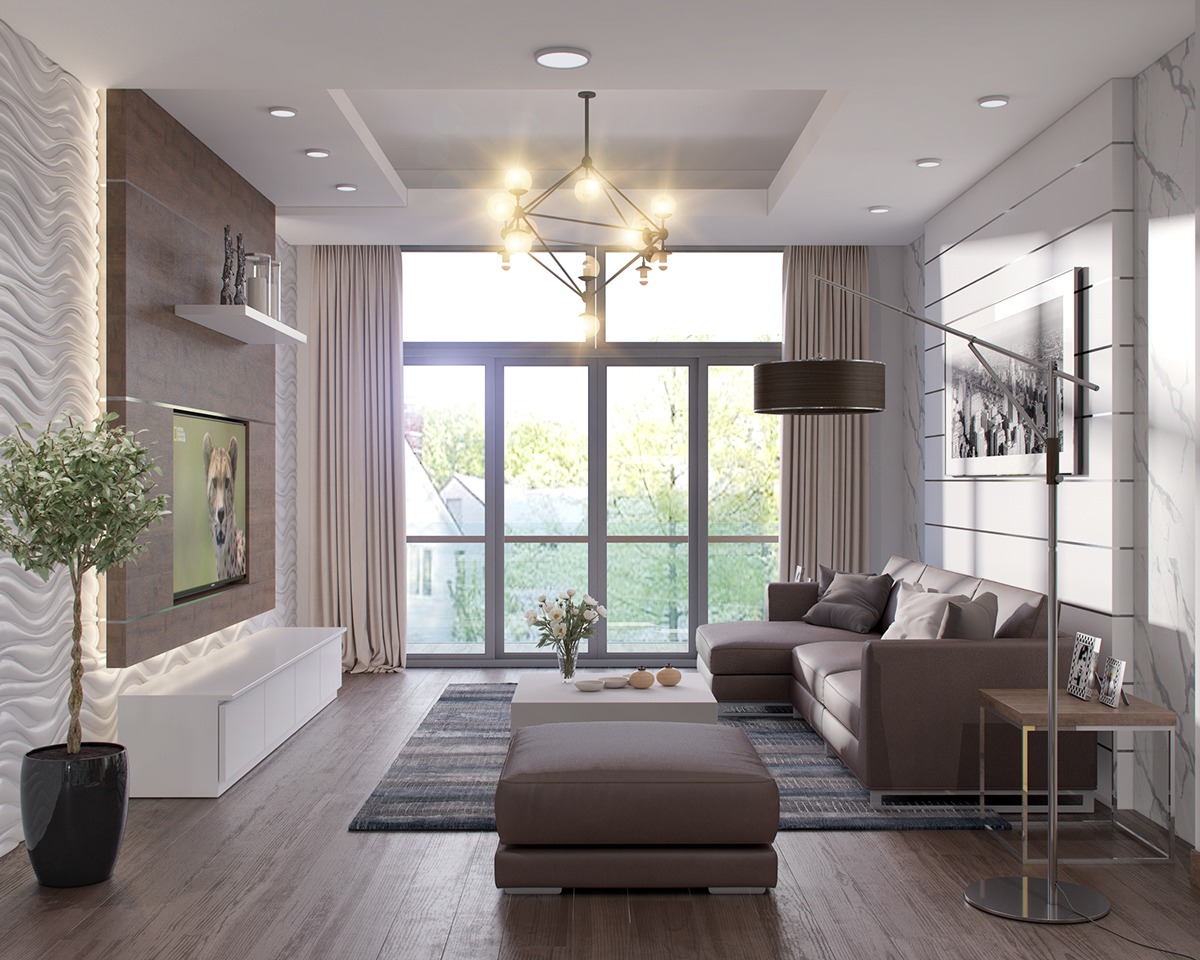 Neutral color scheme for living room