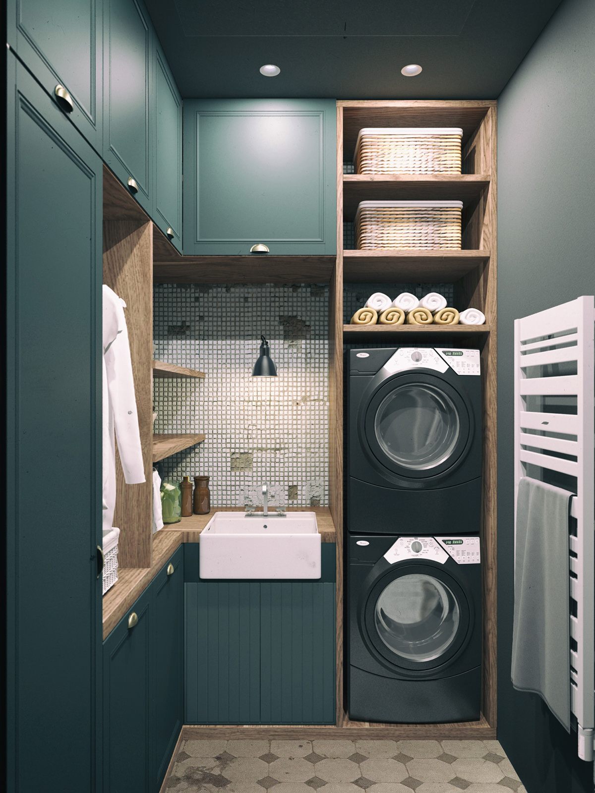 Country style laundry room design