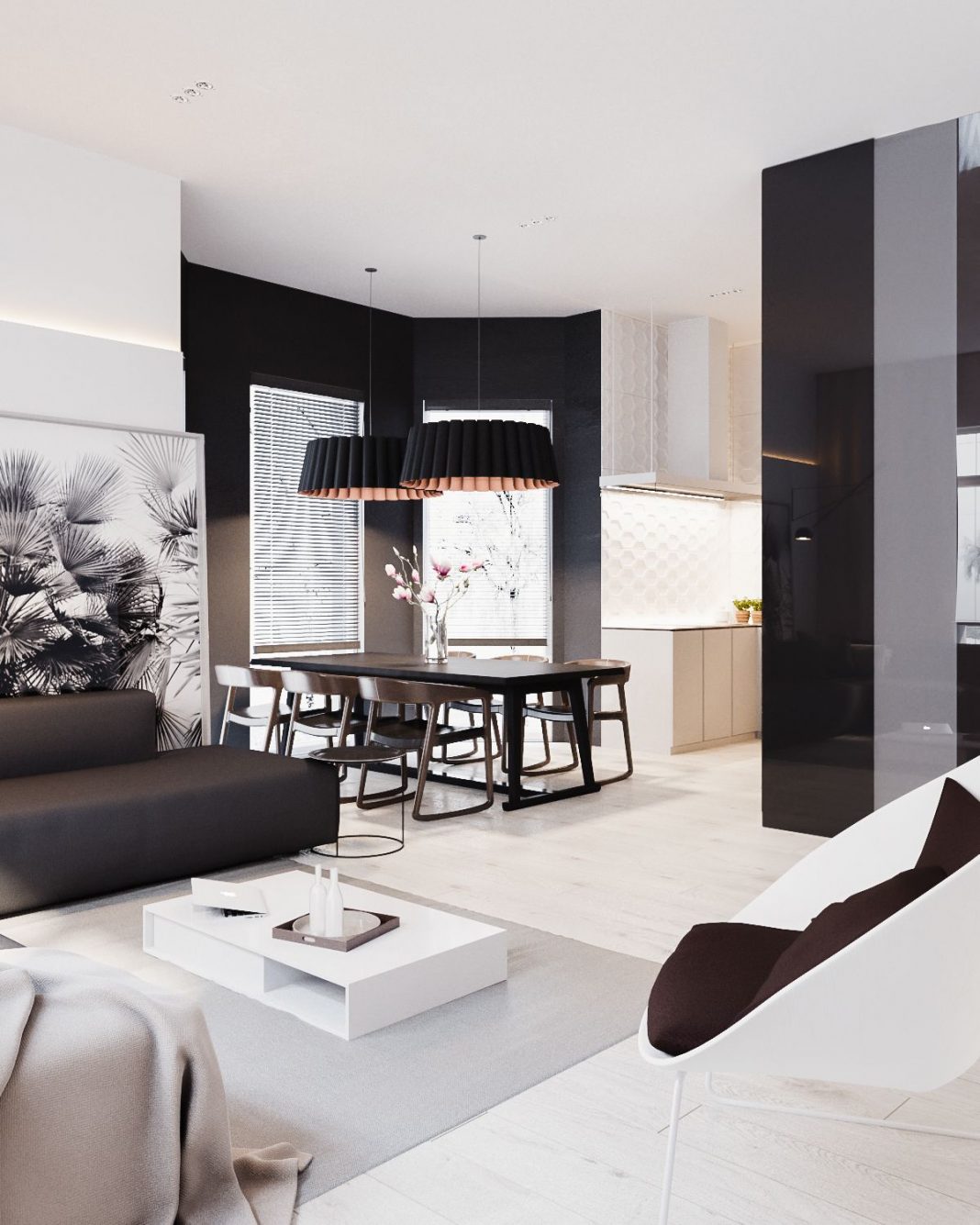 Modern Stylish Apartment Interior Design In A Simplicity - RooHome