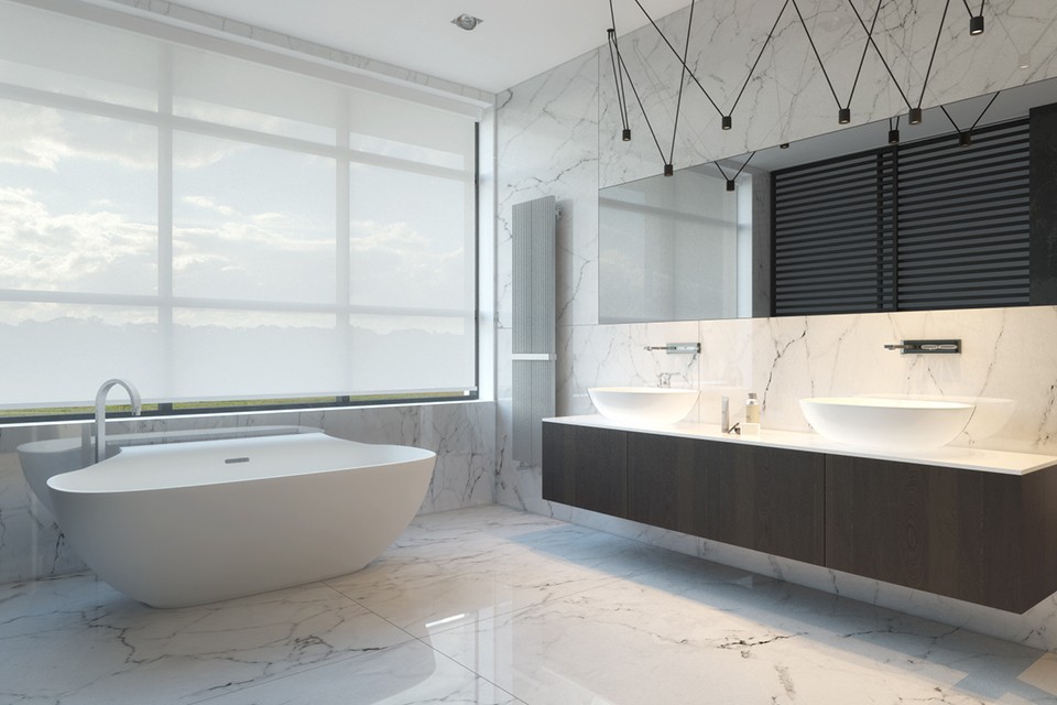 Modern and minimalist bathroom design