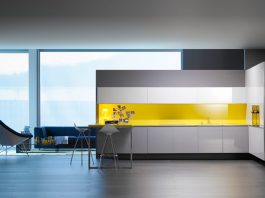 Yellow kitchen design
