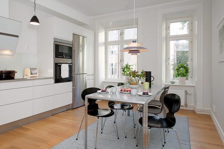 Scandinavian Dining Room Design Complete With The Perfect Kitchen - RooHome