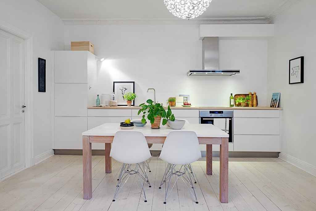 Scandinavian Dining Room Design Complete With The Perfect Kitchen - RooHome