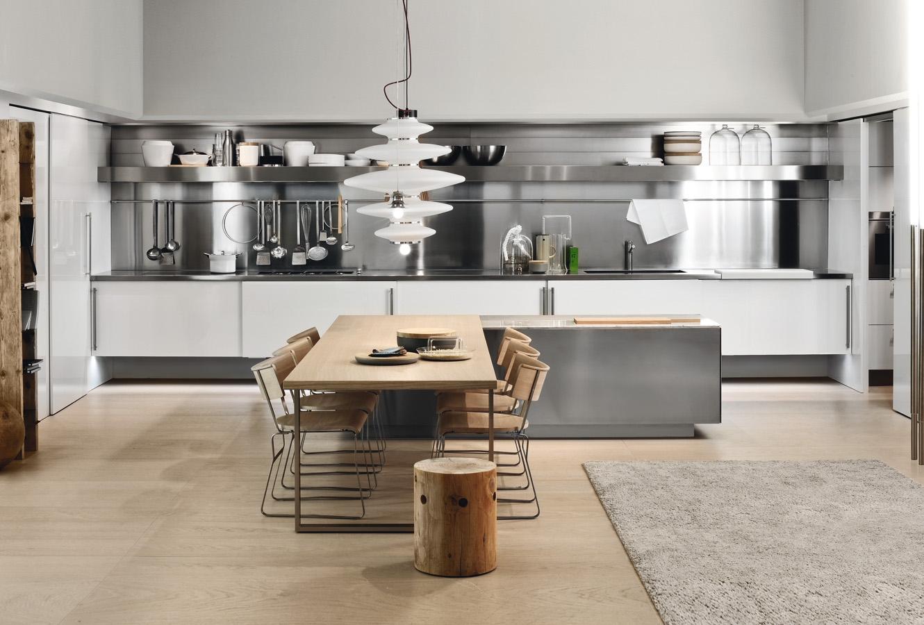 Simple Kitchen With Aluminium Furniture Design For Small Space By   Arclinea3 