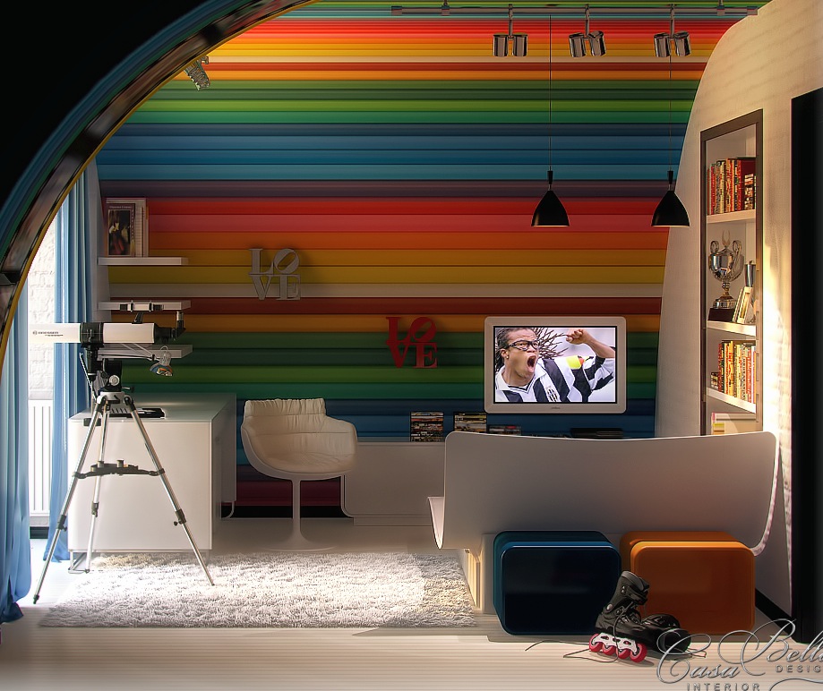 colorful theme kids room ideas 