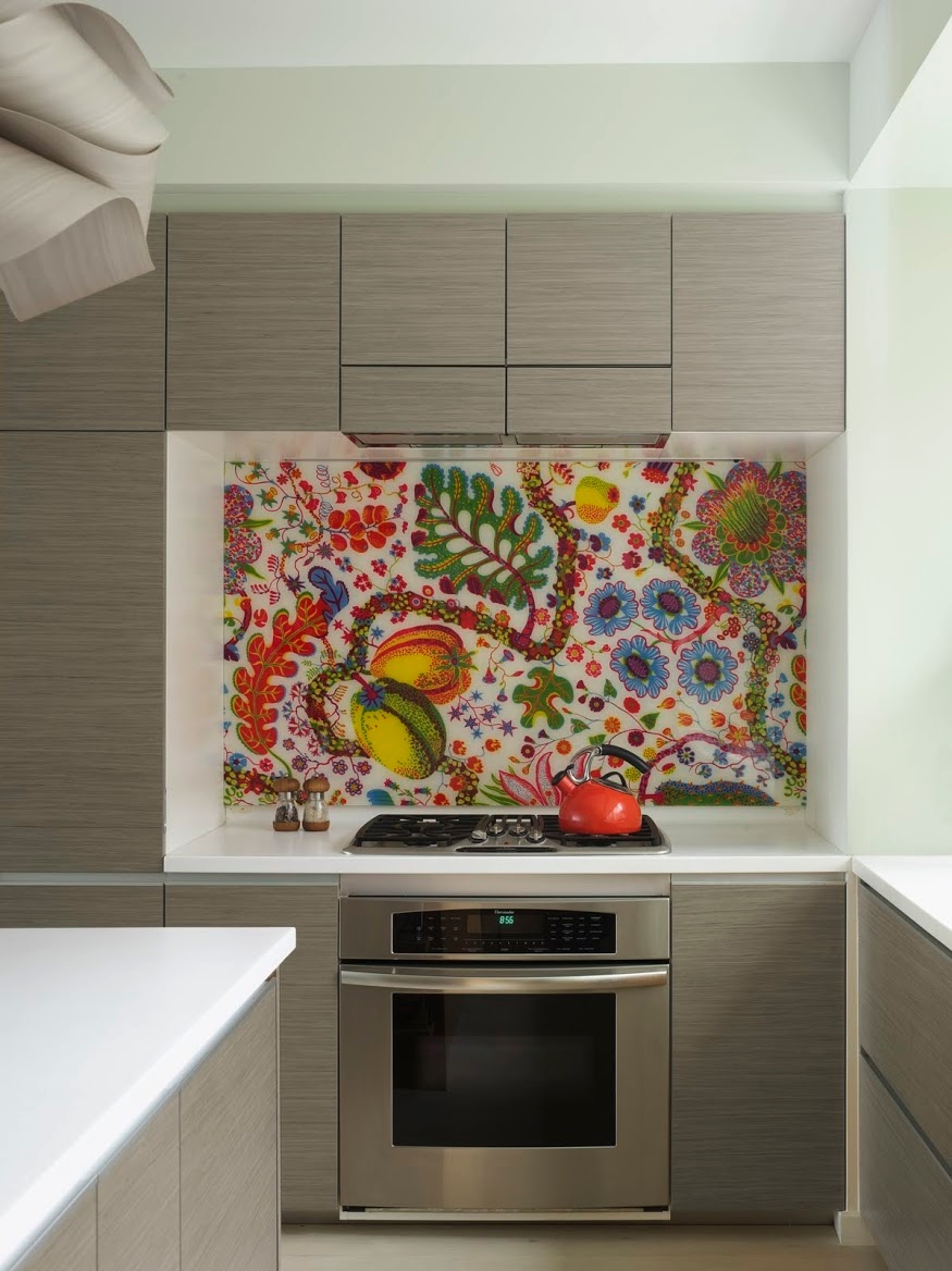 colorful backsplash design