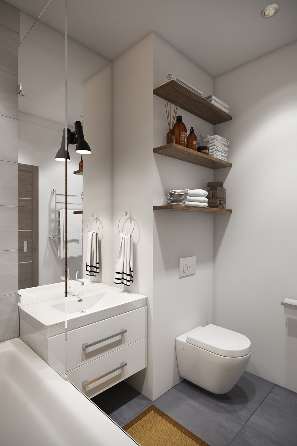 white bathroom design