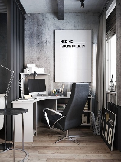 Interior design inspiration by using a modest workspace