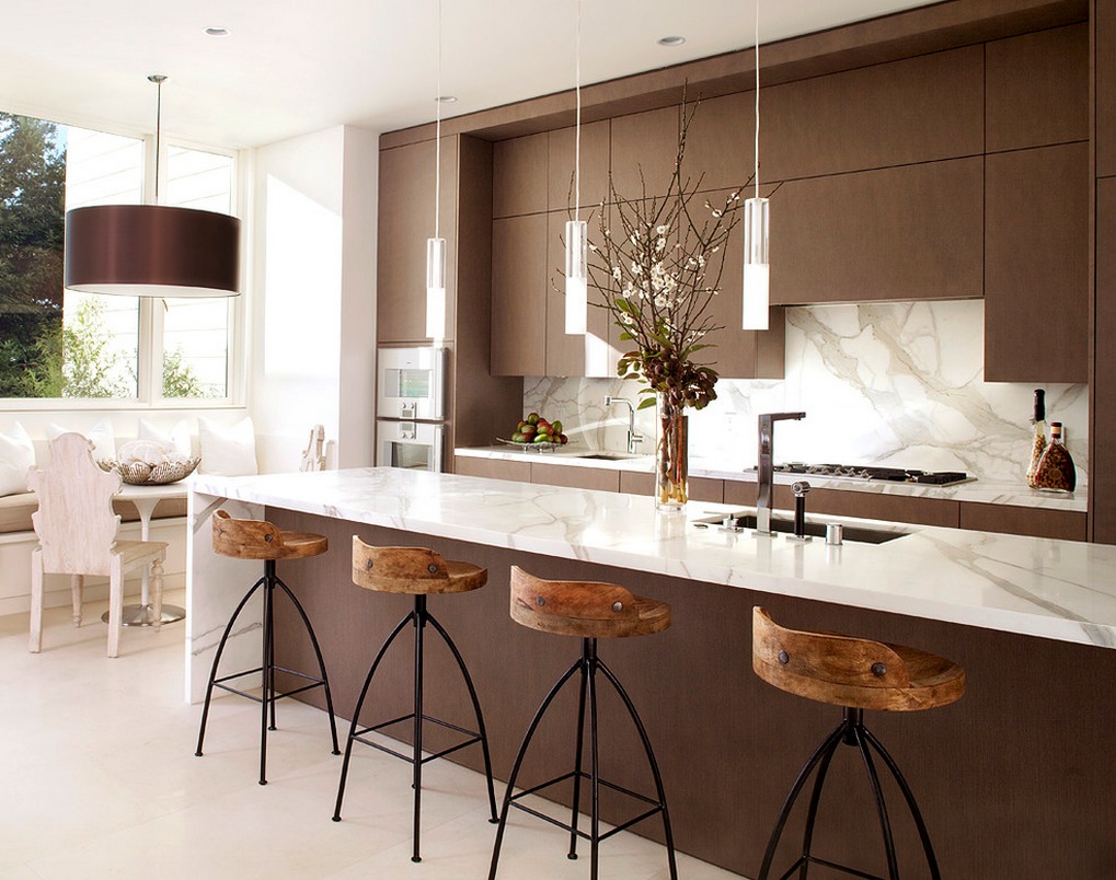 marble rustic kitchen backsplash