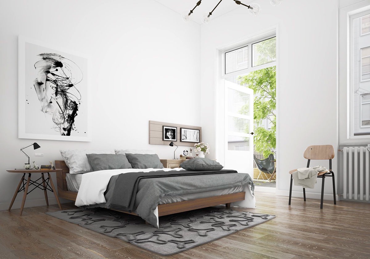 Scandinavian Bedroom Design Dominant With White Color ...