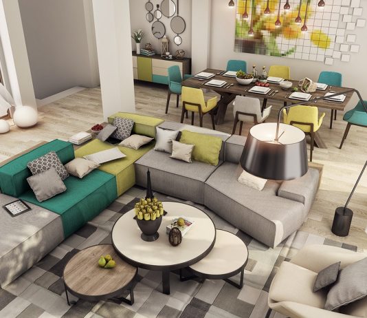 colorful living room design