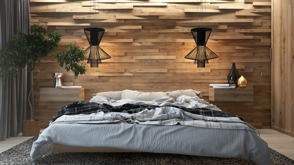 9 Wooden Style Of Bedrooms Give Casual Impression Roohome - Wood Wall Ideas For Bedroom