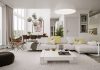 living room shows modern design