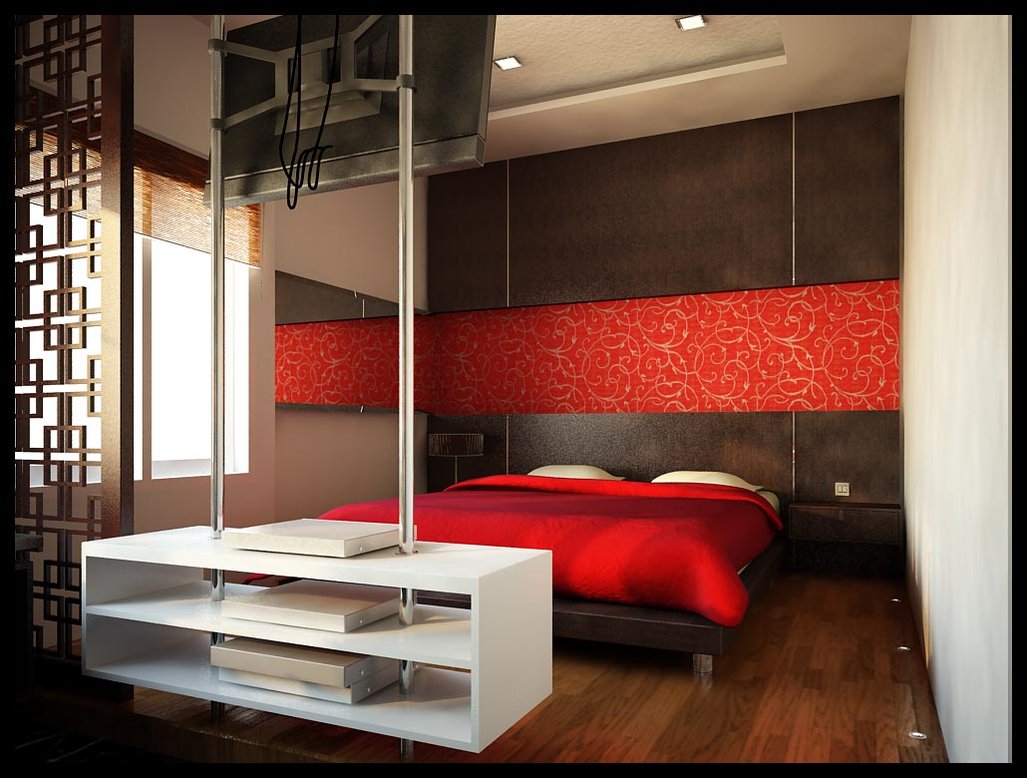 Some Of The Beauty Of Minimalist Red Bedroom Design Ideas