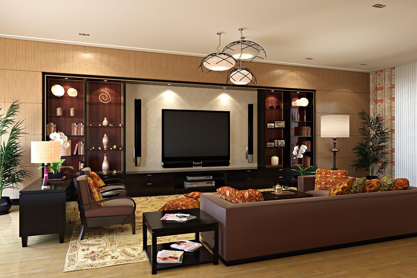 home theatre living room designs