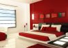 minimalist red bedroom design