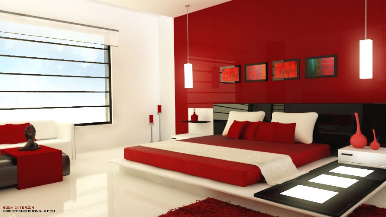 some of the beauty of minimalist red bedroom design ideas