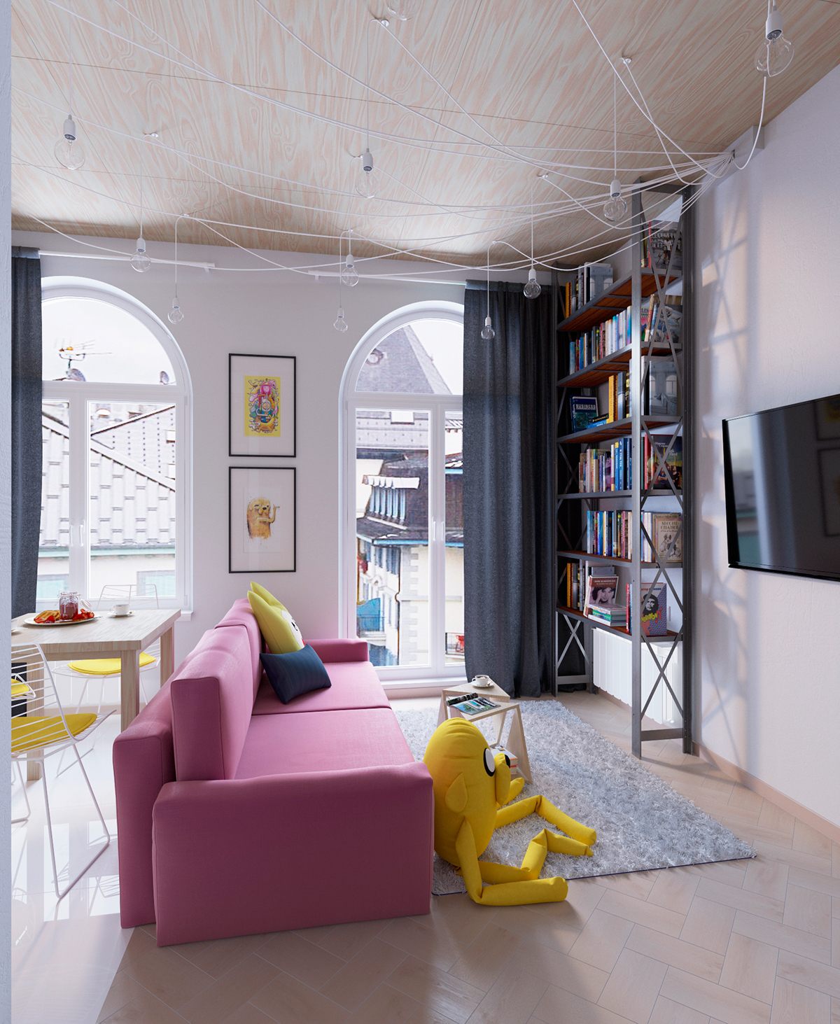 Colorful apartment interior design