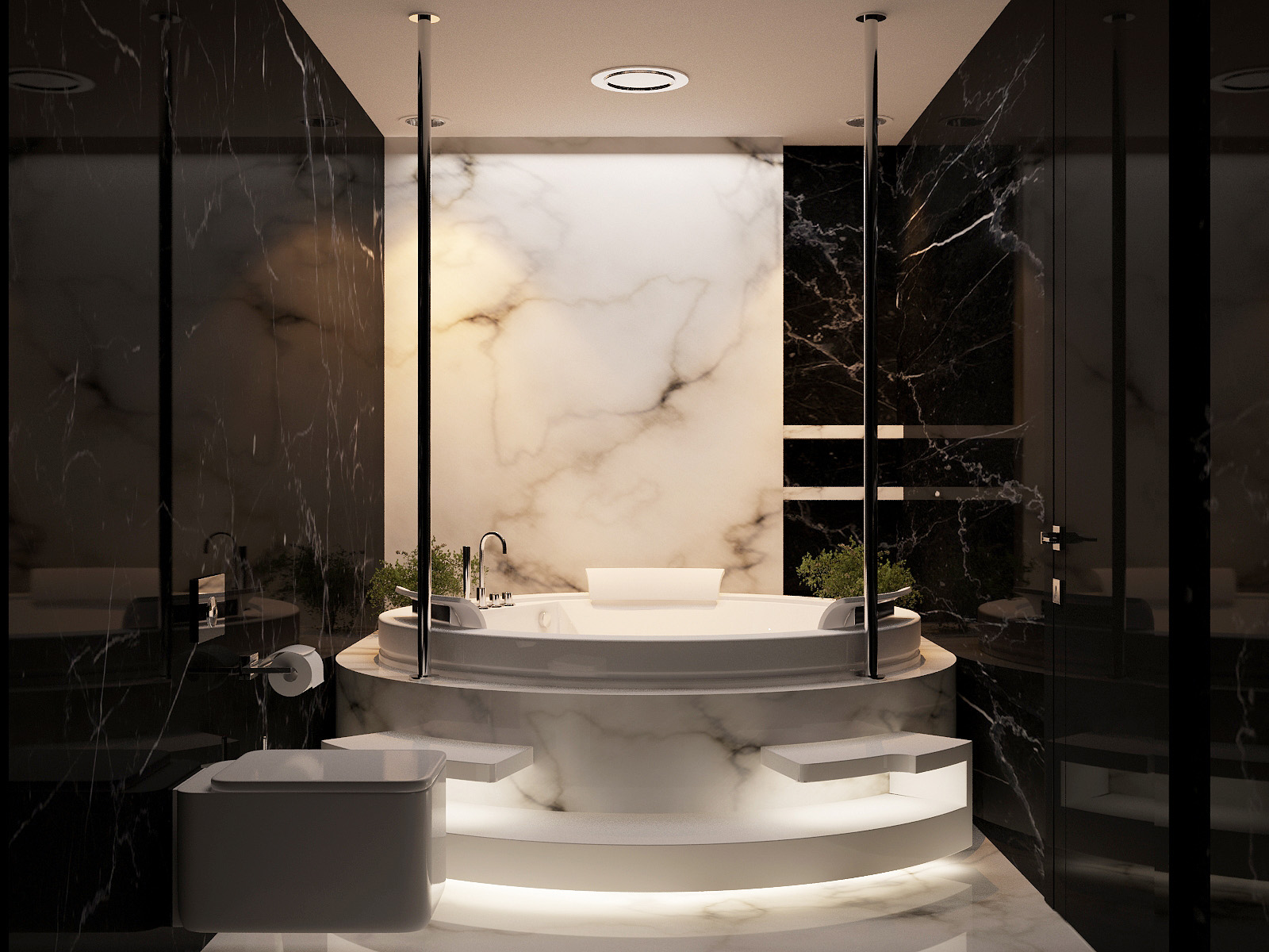 Marble bathroom design