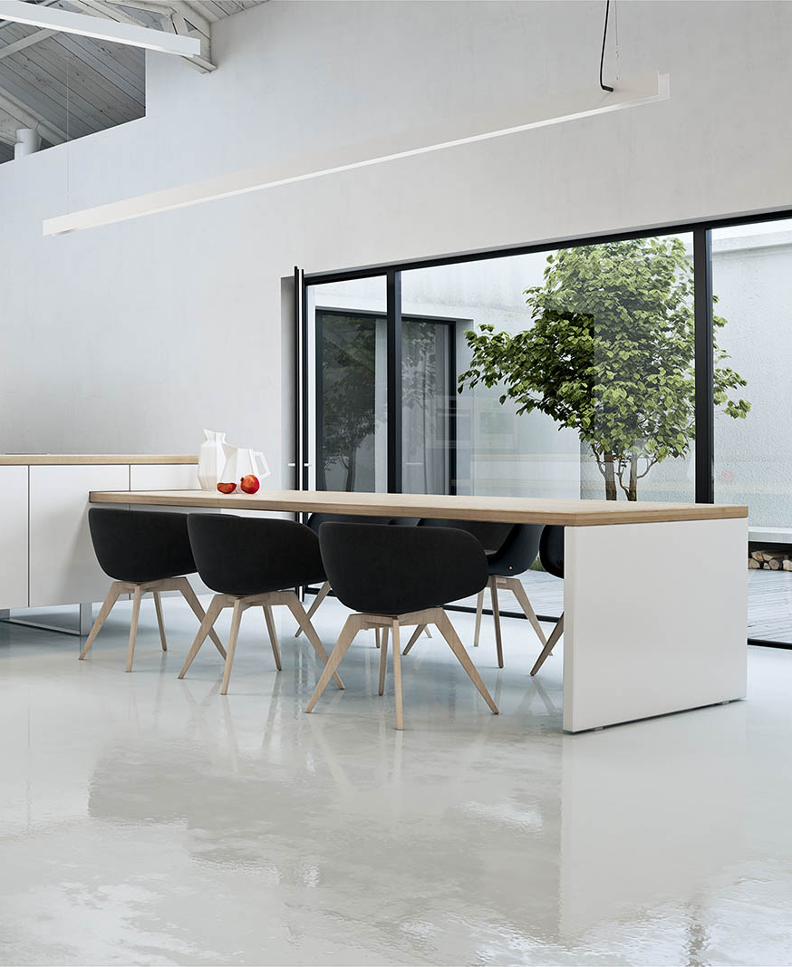 Black and white dining room design