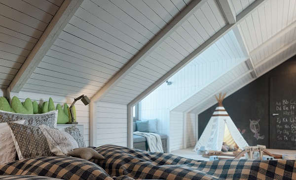 Boys nursery loft design with creative idea