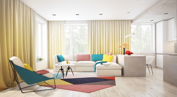 Colorful living room design