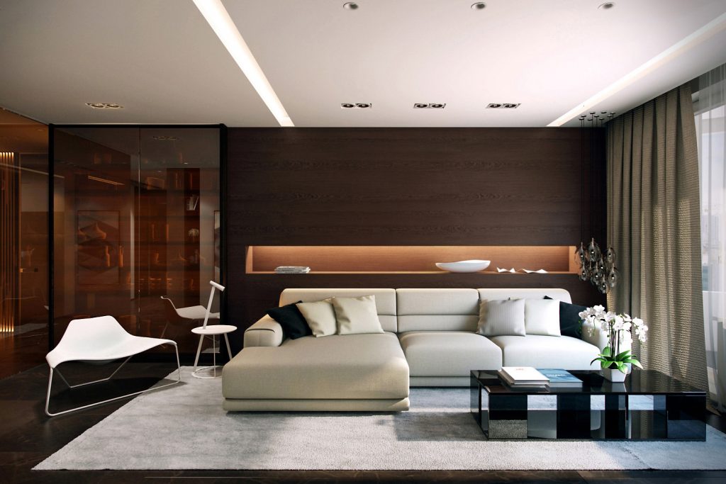 Dark modern interior design