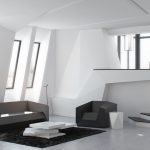 Futuristic living room interior design